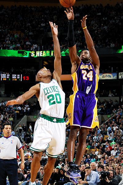 Kobe Bryant Photo Shoot. Kobe Bryant shooting over Ray